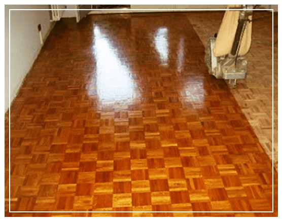 Risultato lucidatura parquet a scacchiera